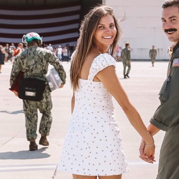 Revolve LPA polka dot fit & flare dress - Picture 8 of 8